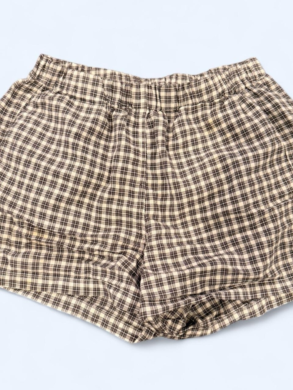 Brandy Melville Women's Plaid Elastic-Waist Shorts